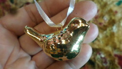 Approximately 4.5 cm porcelain bird / Christmas ornament, in like-new condition.