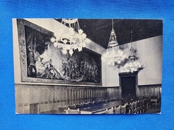 BUDAPEST - ORSZÁGHÁZ, Tanácsterem, Parlament, postatiszta képeslap,1957.,belső fotó