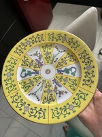 Herendi kézzel festett porcelán dísztányér – Siang Jaune (SJ) – 26 cm