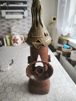 Nagyméretű kerámia gyertyatrató, dísz  eladó! 37 cm