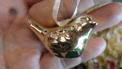 Approximately 4.5 cm porcelain bird / Christmas ornament, in like-new condition.