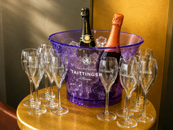 CHAMPAGNE CLUB - Taittinger nyári készlet - Akril jégveder 12 akril pezsgőspohárral