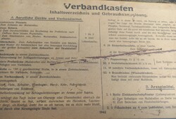 II.Vh Német Wehrmact Elsősegély Doboz 1942