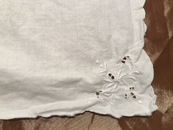 SZALVÉTA - HÍMZETT - CSIPKÉS - TEXTIL - 38 x 38  cm - GÉPI  - PAMUT - HIBÁTLAN