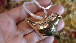 Approximately 4.5 cm porcelain bird / Christmas ornament, in like-new condition.