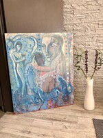 Darmo Éva: Álmomban ébren  – Eredeti olajfestmény / 120 x 100 cm.