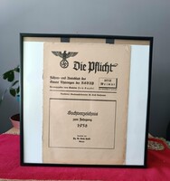 Eredeti NSDAP Thüringen Die Pflicht Hivatalos Közlöny Éves Tárgymutatója 1938 Weimar 7 oldal