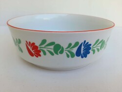 Alföldi magyar népi motivumos porcelán köretes tál