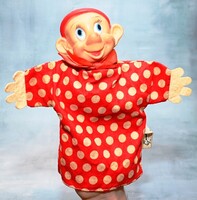 Vintage 50-es évekbeli eredeti Disney Dopey (Kuka) kesztyűbáb hiánytalan állapotban