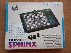 Comet Sphinx electronikus sakk. Komplett, jól működő, dobozzal, minden tartozékkal.