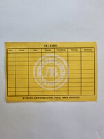 Régi retro iskolai órarend - Állami Biztosító reklám-matematikai képletekkel, mértékegységekkel