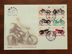 FDC pár: 2014. Magyaror veterán motorkerékpárok - a blokk bélyegei 2 borítékon