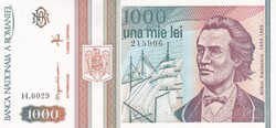 1.000   Lei  1993   Románia A képen látható Szép Új Állapotban