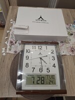 Astron Falióra, Quartz, Barna Színű Tok, LCD kijelző (dátum, nap, hőmérséklet)Új.