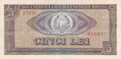5   Lei  1966   Románia A képen látható Állapotban