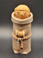 Antalfiné Szente Katalin (ASZK) jelzett kerámia szerzetes figura (18 cm)