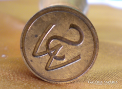 "M S" vagy "S W" monogrammos réz viasz pecsétnyomó +viasz rúddal