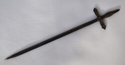 W&S Sørensen antik stílusú dán ezüstözött levélbontó kés / kard 20 cm