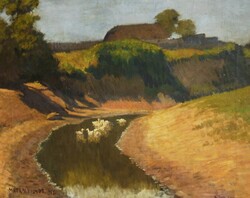 (K) Mátrai Vilmos (1877-1961) : Szolnoki táj, 1905