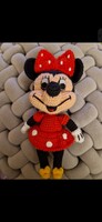Horgolt, 18 cm-es Minnie egér figura kulcstartóval