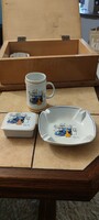 Ritka Hollóházi porcelán Főtaxi retro szett (Marta Taxi 1913) – Hibátlan!