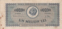 1.000.000   Lei   1947   Románia A képen látható Állapotban