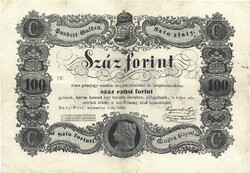 100 forint 1848 Kossuth bankó restaurált 2.