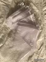 ZSÁK - ÚJ - 24 db - ORGANZA - SZATÉN - 12 x 10 cm - HÓFEHÉR  - OSZTRÁK - HIBÁTLAN