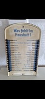 "Mi hiányzik a háztartásból" falra szerelhető bevásárló lista a 20-as, 30-as évekből