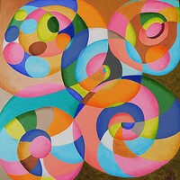 Saly Németh Mária / Color Spirals 58x58cm