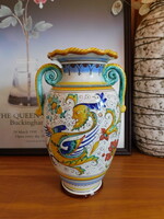 Deruta Raffaelesco fülesváza 25.5 cm