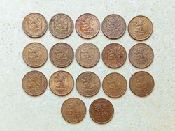 Csehszlovákia 17 db Különböző Érme 20 Halierov 1972-1992