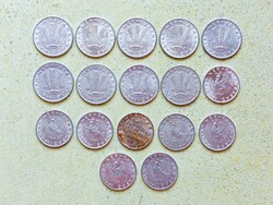Magyarország 17 db Különböző Érme 10 20 Fillér 1978-1992