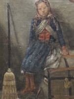 Kunffy Lajos - Kislány a ládán..