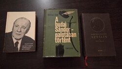 Retró politikai könyvcsomag (Sándor-palota – Kádár János – Sztálin-kötet ajándékozási sorral)