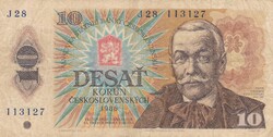 10  Korona  1986  Csehszlovákia  A képen látható állapotban
