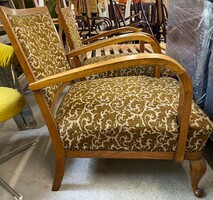 Art Deco karfás fotel párban
