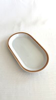 Alföldi Porcelán Panni dupla barna csíkos tál 32,5x18,5 cm