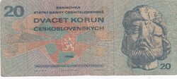 20  Korona  1970  Csehszlovákia  A képen látható állapotban