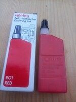 Retro paper stationery: Rotring red ink