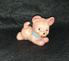 Retro játék, gumi kiskutya ca.1960 (10cm)