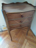 Antik Art Deco 3 fiókos kisszekrény / kiskomód (ca. 1930)