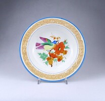 2B118 Antique 19th Century Nowotny Altrohlau Old Bird Motif Wall Plate 23 cm