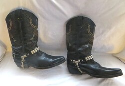 Eredeti Kentucky's Western Bőr Cowboy Csizma 42-es láncos pánttal