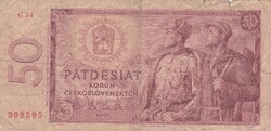 50  Korona  1964  Csehszlovákia  A képen látható állapotban