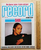 Sade címlap | Record Mirror magazin 1984 máj 12 | Mari Wilson Spear of Destiny Human League Costello