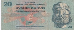 20  Korona  1970  Csehszlovákia  A képen látható állapotban