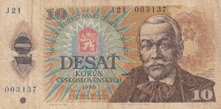 10  Korona  1986  Csehszlovákia  A képen látható állapotban