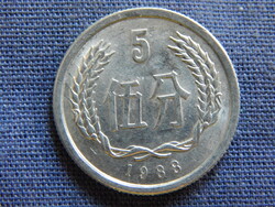 Kína 5 Fen 1988