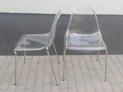 Vintage Pedrali szék plexiglass párban ALKUDHATÓ